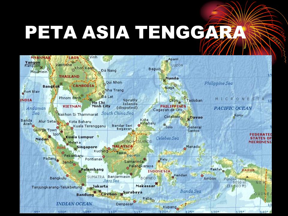 Peta Asia Tenggara Kekayaan Alam Batas Wilayah Kebudayaan Off